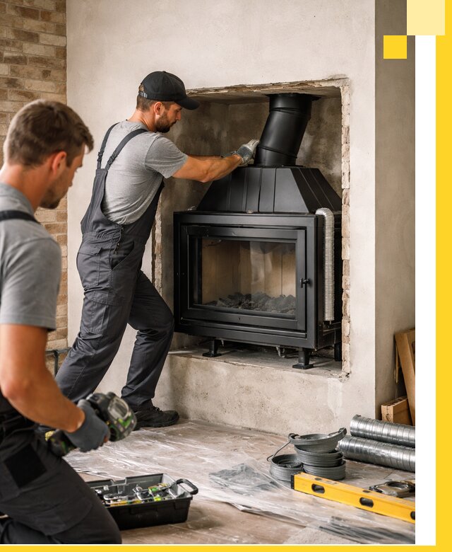 Установка каминных топок в Минусинске: монтаж, подключение