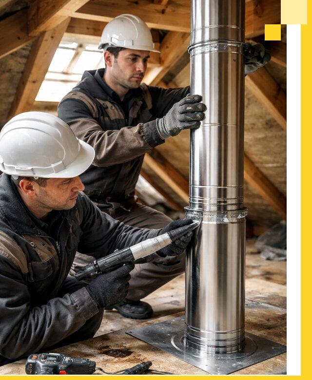 Монтаж дымоходов для каминов в Минусинске с гарантией качества