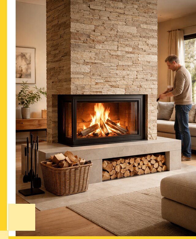 Дровяной камин под ключ в Минусинске от 203220 р. | ЭриданМнс