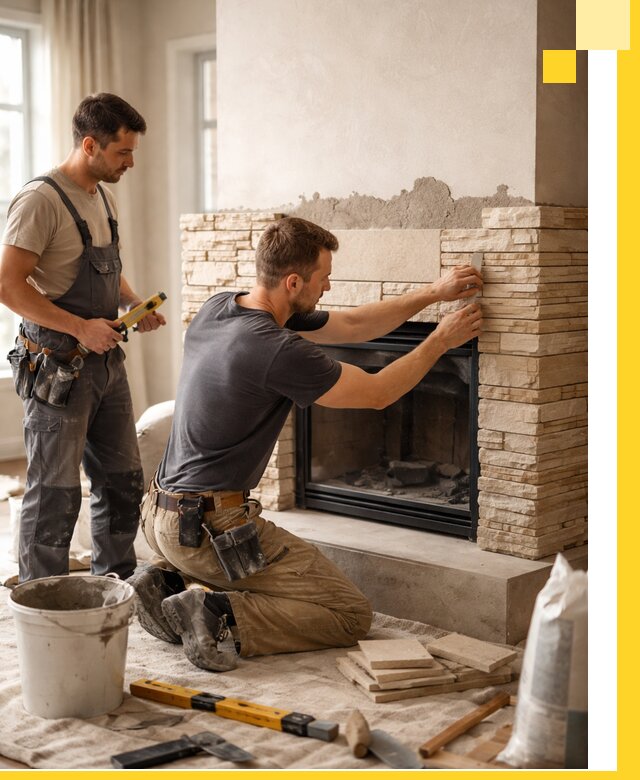 Установка и монтаж каминов для загородного дома в Минусинске