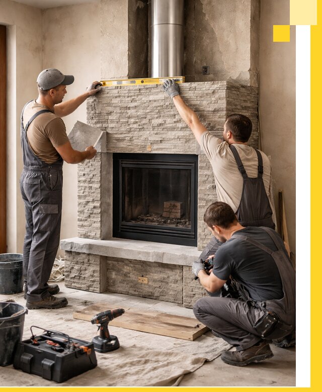 Профессиональный монтаж каминов под ключ в Минусинске для дома