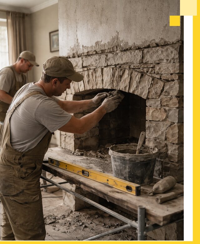 Изготовление каминов под ключ в Минусинске, монтаж и отделка