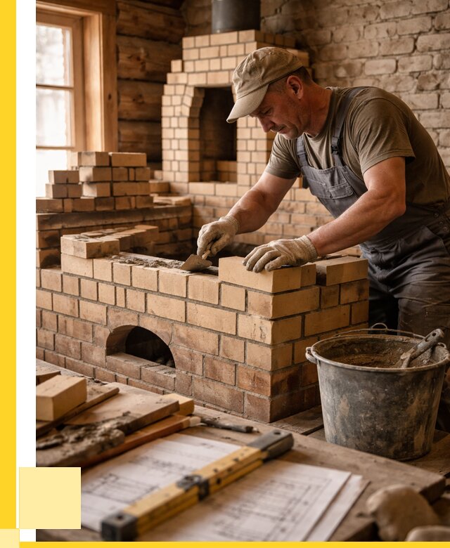 Кладка печей из кирпича в Минусинске цены от 30483 р. - ЭриданМнс