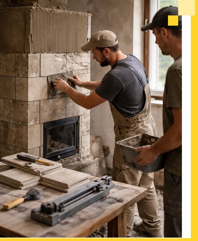 Профессиональная облицовка печей в Минусинске: керамика и камень