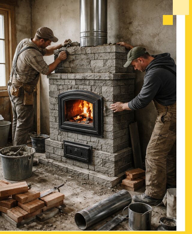 Производство, поставка и монтаж дровяных печей в Минусинске