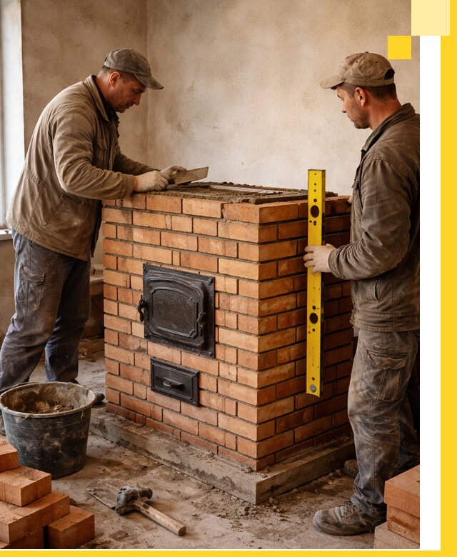 Отопительные печи под ключ в Минусинске, установка и сборка