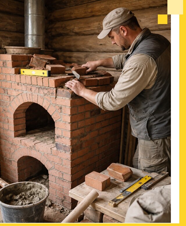 Изготовление и установка русских печей в Минусинске под ключ