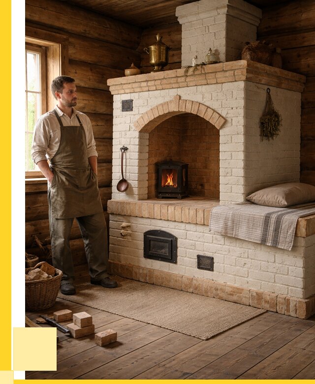 Русские печи с лежанкой под ключ в Минусинске от 152415 р. ЭриданМнс