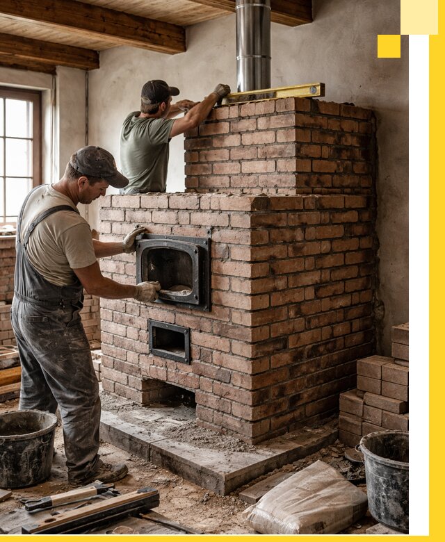 Печи для загородного дома под ключ в Минусинске — монтаж и сервис