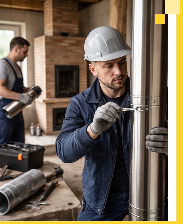 Профессиональный монтаж дымоходов для печей в Минусинске