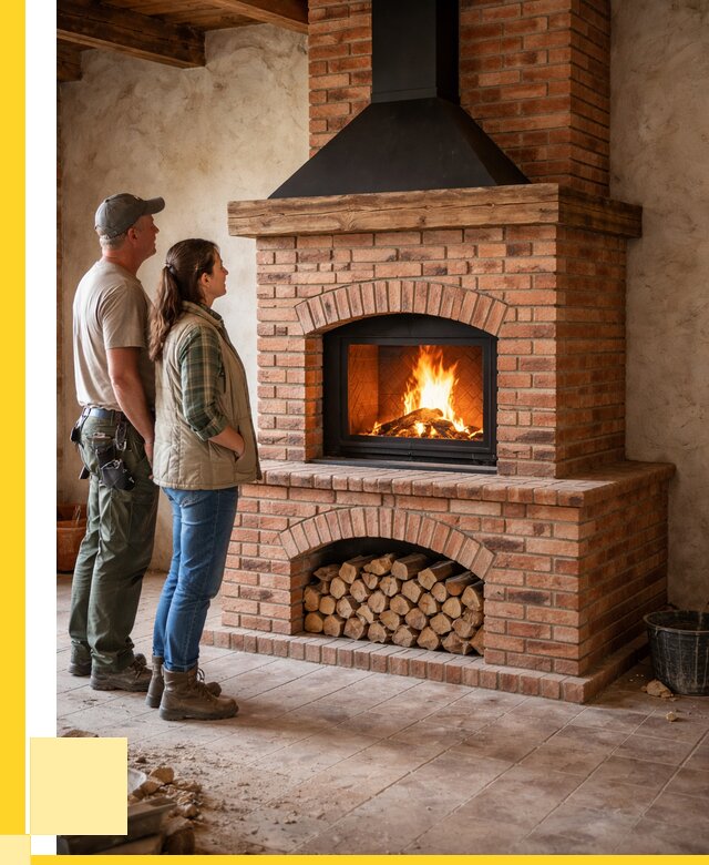 Печи камины из кирпича в Минусинске от 121932 р. | ЭриданМнс