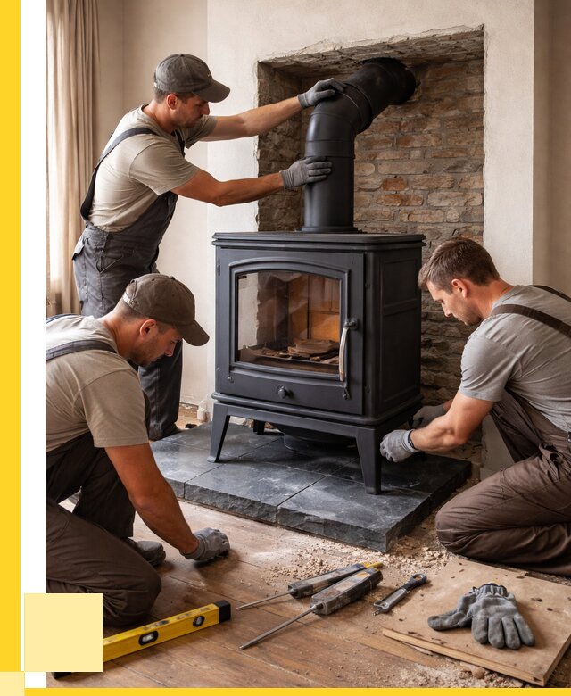Монтаж печи камина в частном доме в Минусинске от 25403 р. | ЭриданМнс