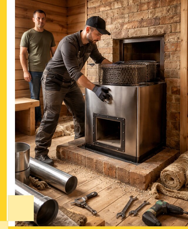 Монтаж банных печей под ключ в Минусинске от 18290 р., ЭриданМнс