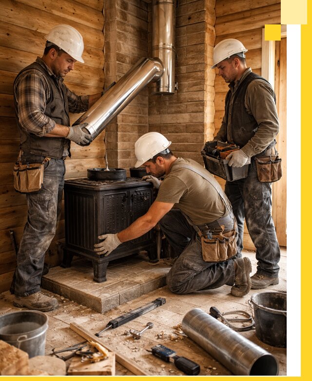 Профессиональный монтаж банных печей и дымоходов в Минусинске