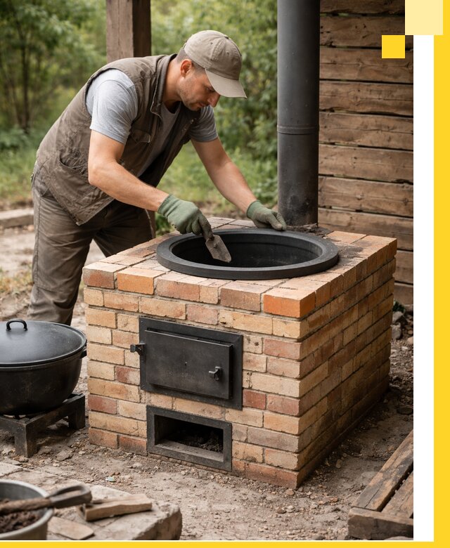 Изготовление и установка печей для казана в Минусинске под ключ