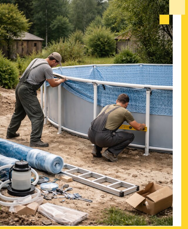 Установка и монтаж каркасных бассейнов в Минусинске под ключ