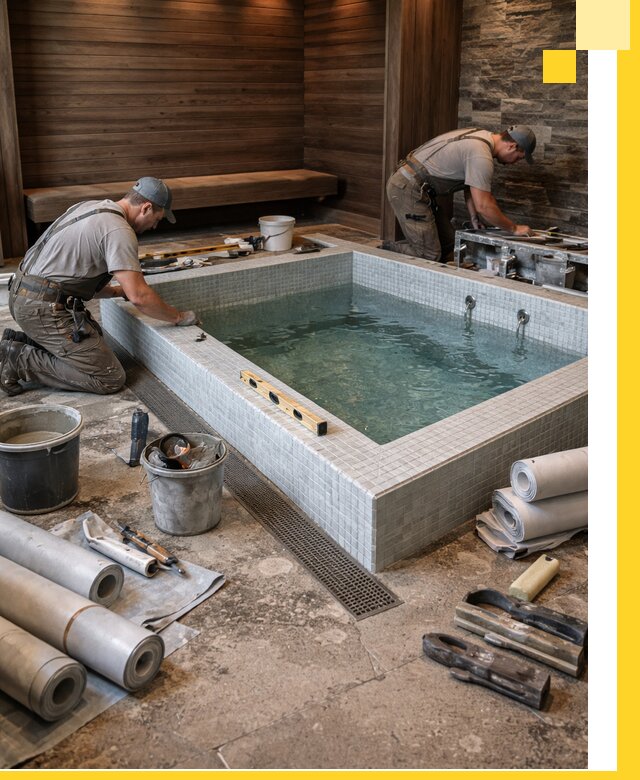 Установка и строительство бассейнов для сауны в Минусинске