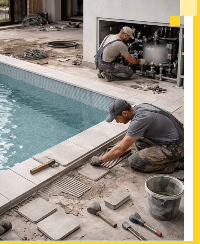 Строительство и монтаж бассейнов в коттедже в Минусинске