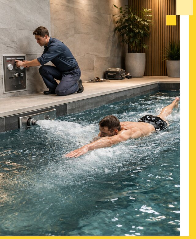 Проектирование и монтаж бассейнов с противотоком в Минусинске