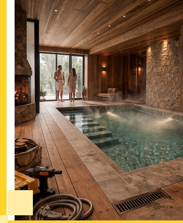 Проекты бань с бассейном под ключ в Минусинске от 76208 р., ЭриданМнс