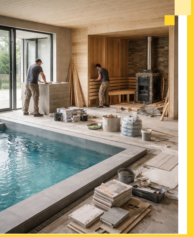 Проектирование и строительство бань с бассейном в Минусинске