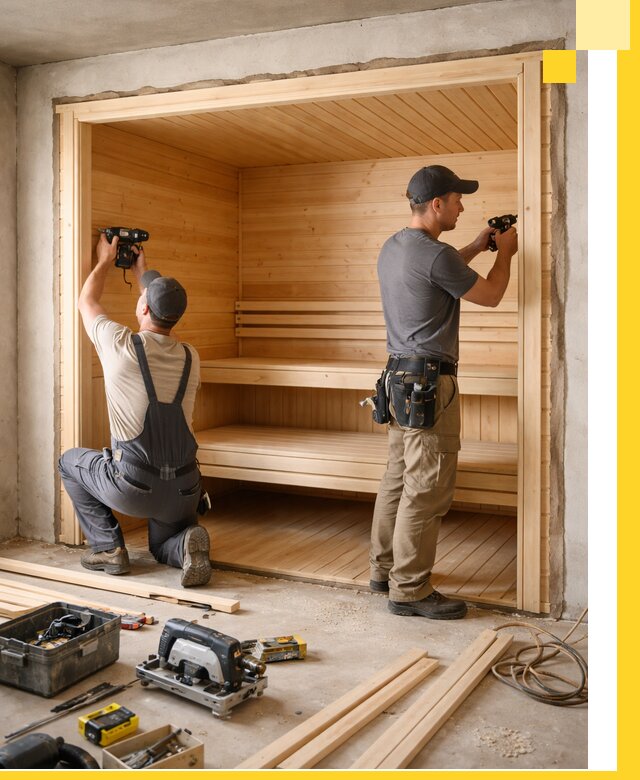 Монтаж саун под ключ в Минусинске — проектирование и установка