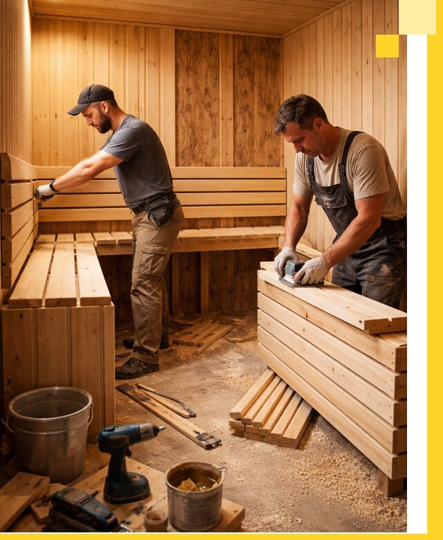 Профессиональный комплексный ремонт саун под ключ в Минусинске