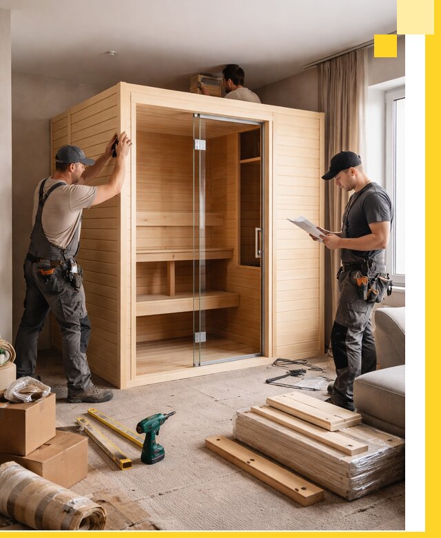 Установка и благоустройство саун в квартире в Минусинске