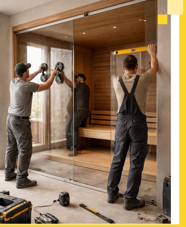 Производство и монтаж стеклянных саун под ключ в Минусинске