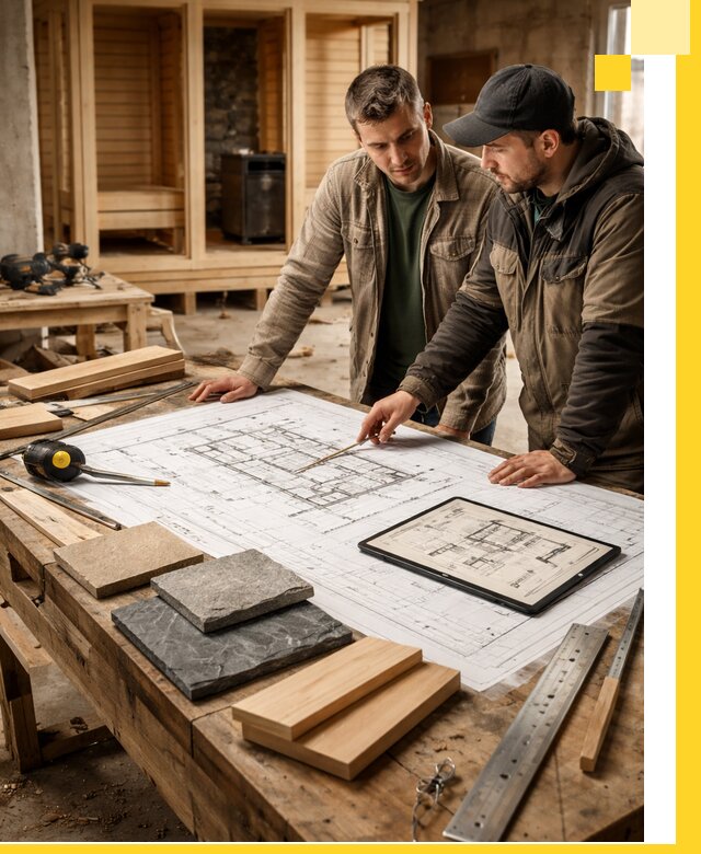 Проекты бань под ключ и планы строительства в Минусинске