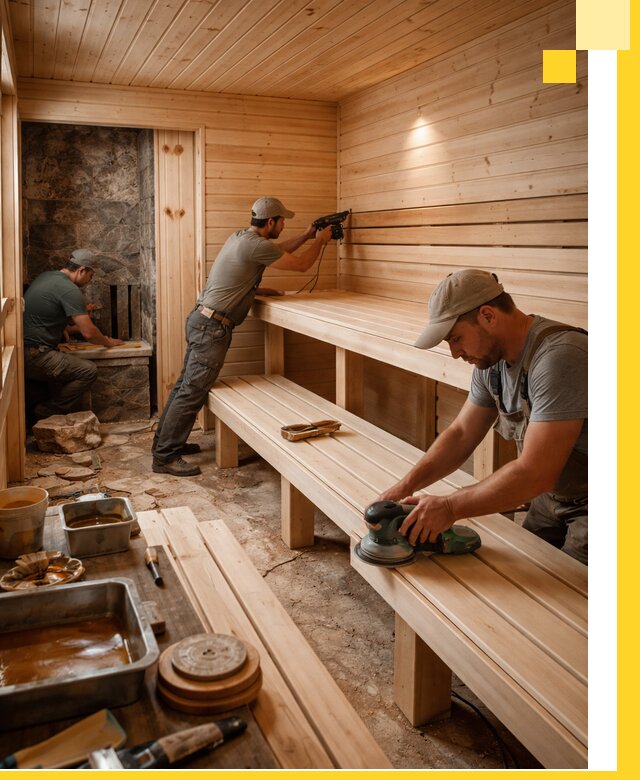 Профессиональная отделка бань в Минусинске под ключ, с гарантией