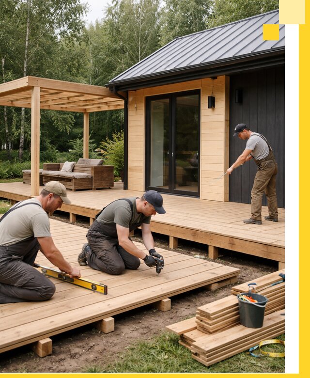 Строительство бань с террасой и бассейном под ключ в Минусинске