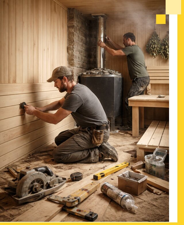 Полное строительство и оснащение парных под ключ в Минусинске