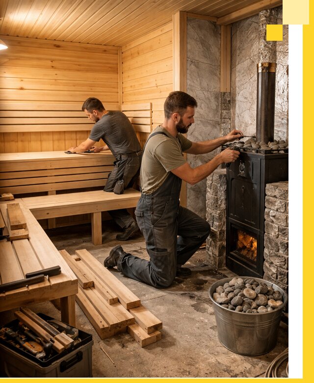 Дизайн и строительство интерьеров бань под ключ в Минусинске