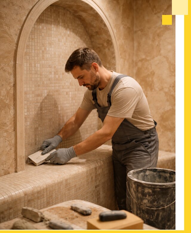 Профессиональная отделка хамамов с мозаикой под ключ в Минусинске