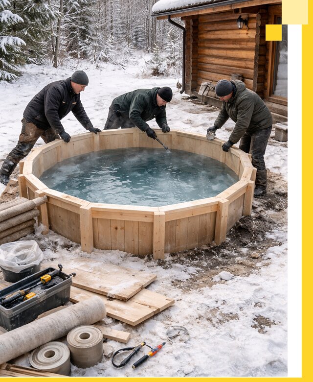 Изготовление и установка ледяных купелей под ключ в Минусинске